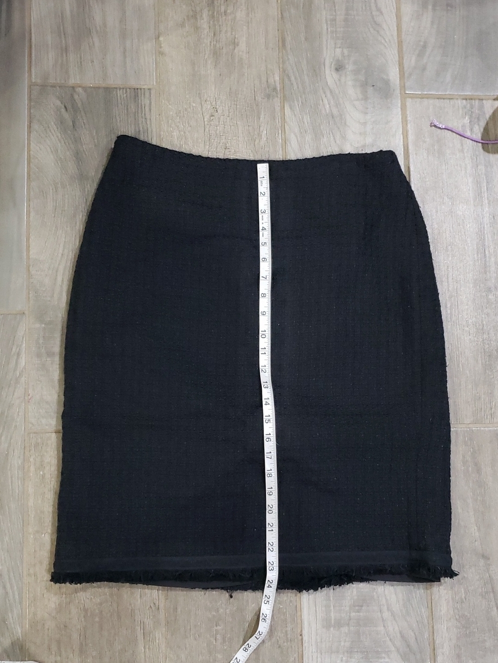Talbots Tweed Elegant Black Women's Skirt Slit In Back Plus Size Curvy Size 16 - Picture 10 of 12